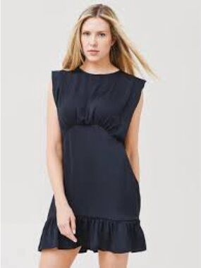 NWOT Deluc Harlow Sleeveless Ruffle-Hem Mini Dress